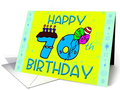 70th Birthday card (571657)