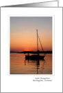 Sunset on Lake Champlain, Vermont card