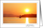 Sunset over Lake Champlain - Burlington, Vermont card