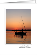 Sunset on Lake Champlain, Vermont card