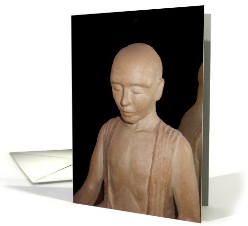 Meditating statue card (408144)