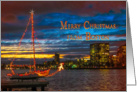 Merry Christmas from Boston  Rudolph’s sailboat card