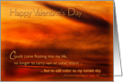 Happy Valentine’s Day stirs abstract clouds card