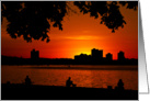 Sunset on the Charles  Boston’s Esplanade card