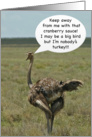 Ostrich advice for a Happy Thanksgiving card
