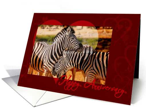 Happy Anniversary Love in black and white card (1148262)