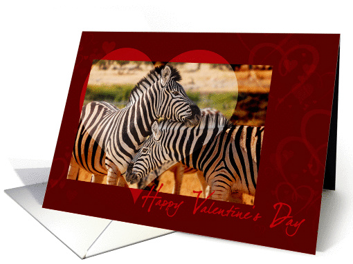 Happy Valentine's Day in black and white card (1148272)