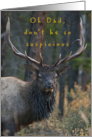 Bull Elk smirks at Father’s Day card
