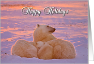 Happy Holiday family sunset card