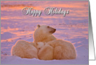 Happy Holiday family sunset card
