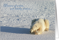 Polar holiday dreams card