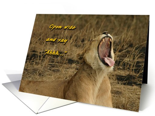 Say Ahhh & Get Well Soon card (556702)