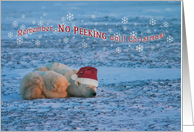 No peeking until Christmas card