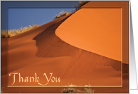 Red Sand falls as Silk - Thank You card