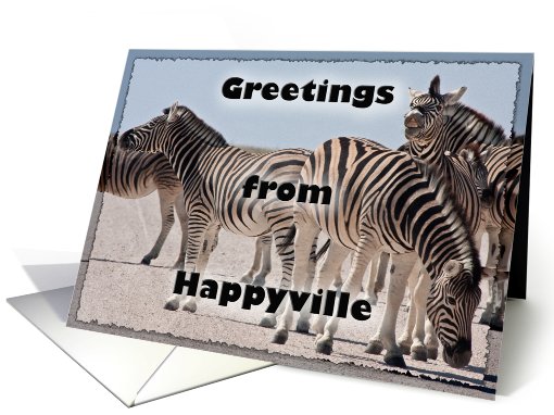 Zebra Greetings from Happyville card (793670)