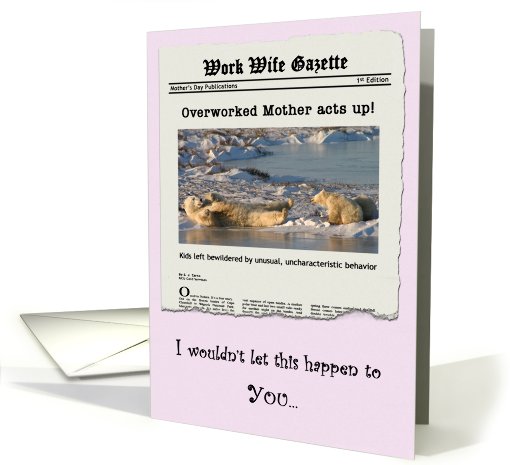 Mother's Day News for Work Wife card (810367)