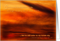 Sunset Clouds of inspiration and encouragement card