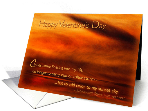 Happy Valentine's Day stirs abstract clouds card (893180)