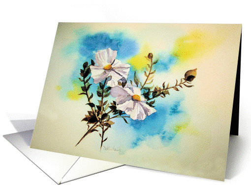 White Spring Flowers card (407877)