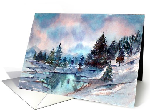 The Snowy Lake card (412738)