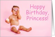 Happy Birthday, Princess! (fallen tiara) card