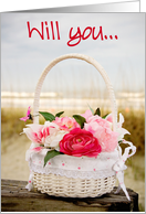 Will you be in my wedding?(beach flower basket) card