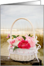Flower girl basket at the beach card
