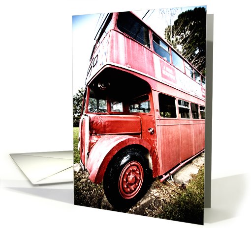 Old double decker bus card (413361)