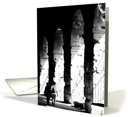 Couple walking at the Coliseum card (413378)