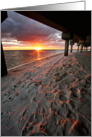 Sunset in Tampa (lighting hitting sand) card