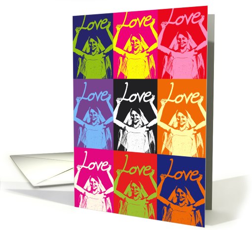 Bridal shower Invitation. Colorful Love Pop Art card (413635)