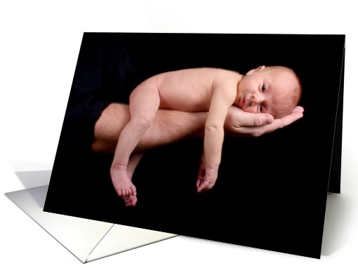 We've adopted! (Baby on arm.) card (413643)