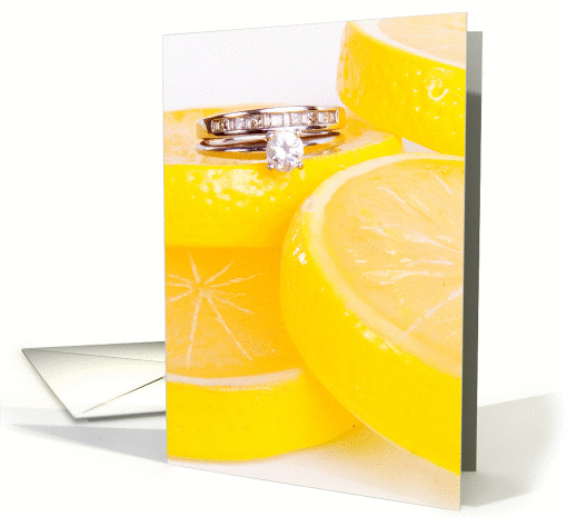 Vow Renewal (Rings on lemons.) card (413650)