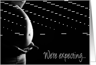 We’re expecting... a little girl (B&W belly photo) card