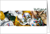 Wooden shoes in Holland card