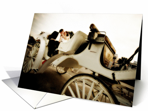 Thank you for attending our vow renewal (Newlyweds in Carriage) card