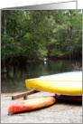 Pair of canoes at Manatee Springs State Park card