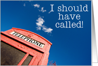 I should have called! (Telephone booth) card
