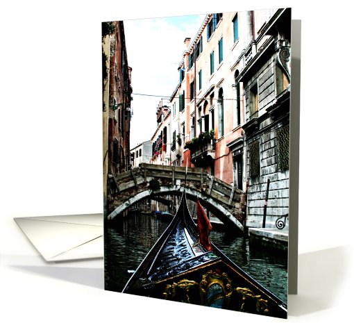 Gondola ride on the canals in Venice card (414798)