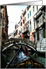 Gondola ride on the canals in Venice card
