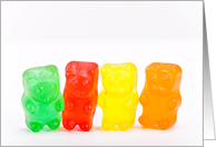 Rainbow of gummies card