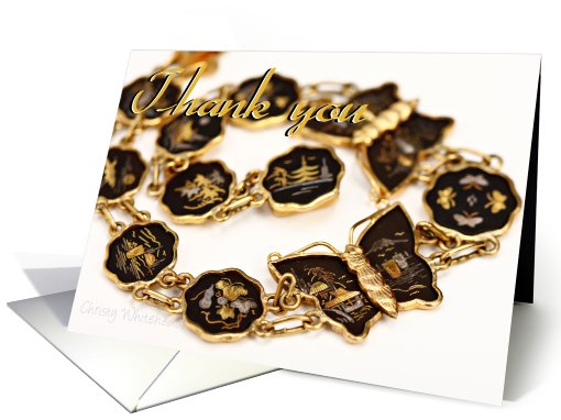 Thank you for the gift (Butterfly Bracelet) card (417631)