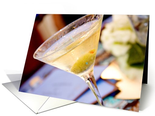 Martini with olive: Party Invitation card (417646)
