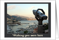Wishing you were here (View of Monaco) card
