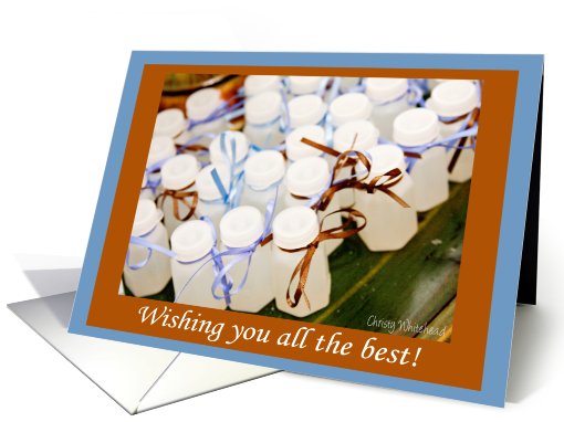 Wishing you all the best! Lesbian union (Bubbles) card (417759)
