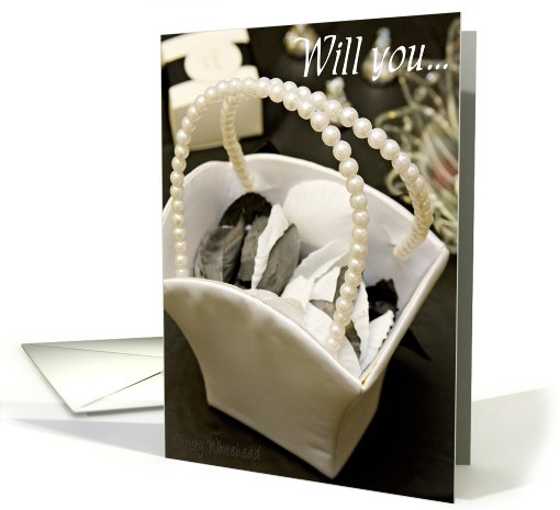 Will you... sister in law(Black & White Flower Basket) card (417765)