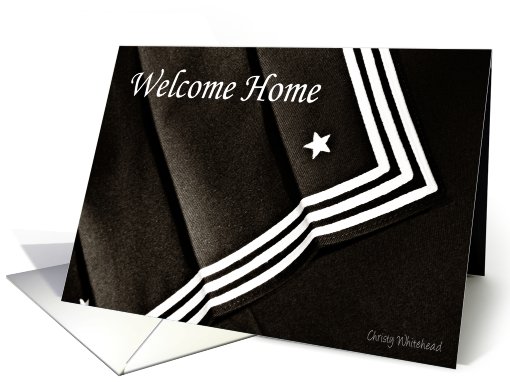 Welcome Home (B&W sailor) card (417929)
