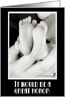 Great honor...Godparent(baby’s feet, B&W) card