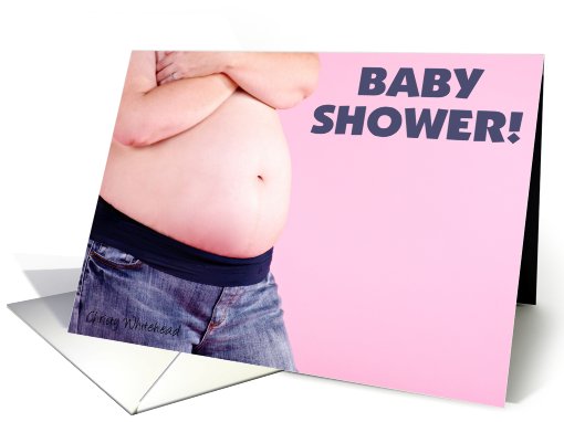 Baby Shower (pink belly) card (421819)