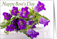 Happy Boss’s Day from employees(purple bouquet) card